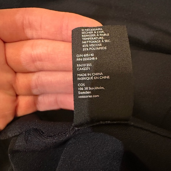 COS Pleated Sleeves Knitted Dress Black Size XS - Picture 11 of 13